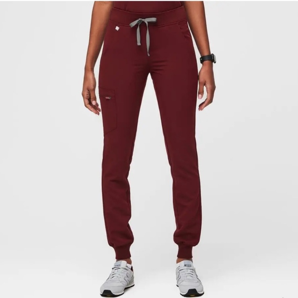Figs Burgundy Scrub Pants